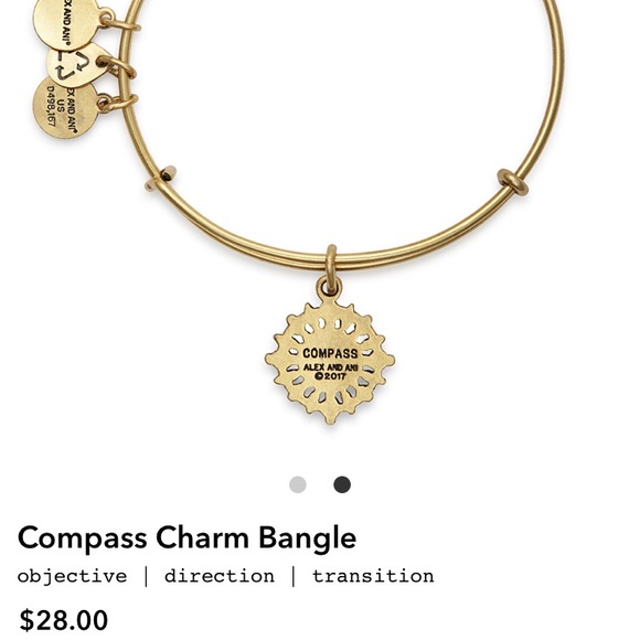 Alex and Ani Compass Charm Bracelette - Picture 7 of 8